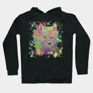 Painted White Wolf Hoodie